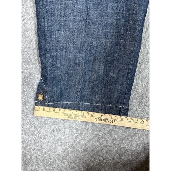 Eddie Bauer Trouser Capri Jeans Womens Size 14 Blue Denim Cotton Pockets - Picture 8 of 8